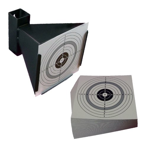 Trichterkugelfang / Kugelfang für Luftgewehr, Luftpistole und Softair - shoot-club24 SET mit 10 Zielscheiben 14x14cm Cover