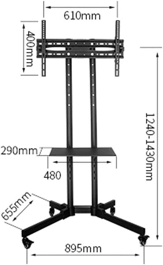 Soporte móvil para monitor LCD ajustable en altura miniatura 2