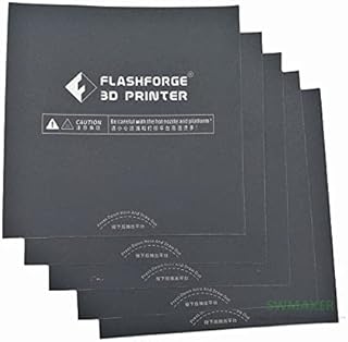 Lysee 3D Printer Parts & Accessories - 5pcs Flashforge Adventurer 3 3D Printer Dark Grey Heated Bed Tape Print Sticker Build Plate Tape