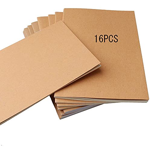 A5 Libreta Notas, Líneas Libreta Notas, Kraft Cubierta Cuaderno, Cuaderno de Kraft Blanda, para Viajeros, Estudiantes, Oficina (Tamaño A5, 10,23 * 7,28 Pulgadas, 40 Páginas / 20 Hojas, Marrón) Cover