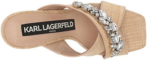 Karl Lagerfeld Paris Women's Fawn Heeled Sandal, Natural, 6.5 | Image 4