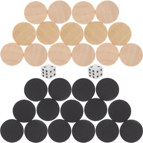30Pezzi Pedine in Legno per Accessori per Giochi da Tavolo