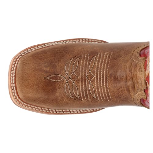 Durango® Men's PRCA Collection Bison Western Boot, Sand Tobacco And Cayenne, Size 7.5(M)4