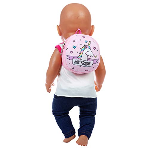 ZITA ELEMENT 8 Pairs of 18 Doll Shoes Boots Sandals and 1 Doll Backpack Bags for American 18 Inch Girl Doll Shoes and Other 18 Inch Doll Shoes and Accessories - Thumbnail 7