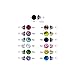 4mm Round Cubic Zirconia Birthstone Post Back 925 Sterling Silver Stud Earrings for Women Set for 13 Colors