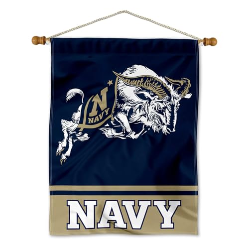 College Flags & Banners Co. US Navy Midshipmen Banner with Hanging Pole