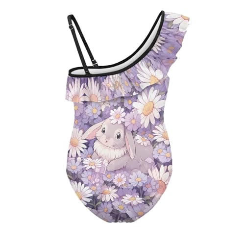Image of Girls One Piece Swimsuits Size 3-14 Trendy Ruffle Bathing Suit Casual Hawaiian Summer Beach Swimwear