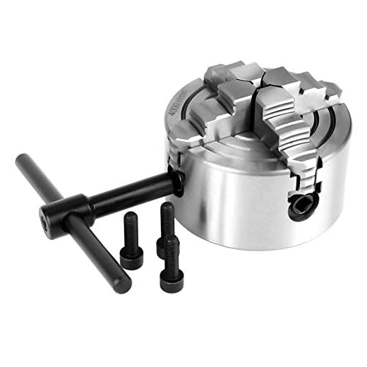 K72-80 4 Mandíbulas Chuck, Torno de Metal de Mordaza Independiente y Reversible Accesorios para Tornos de Mandril 80mm / 3.15in