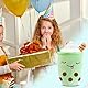 Tutukyle Bubble Tea Plüschtier Kuscheltier Plüschkissen Spielzeug Bubble Tea Kuscheltier Pearl Milk Tea Kuschelkissen Cartoon Plüsch Rückenkissen Geschenk für Kinder Mädchen Erwachsene (Grün, 35cm)