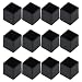 Antrader Square Rubber Covers Furniture Foot Table Chair Leg End Cap Cover Tip Protectors Black,Pack of 12 (20x20mm A)
