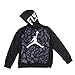 Jordan Big Boys' AJ 23 Jumbo Pull Over Thermal Fit Hoodie Small, Black/White