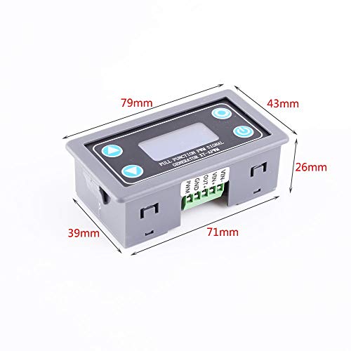 PEMENOL Signal Generator, DC 3.5-12V Adjustable PWM Pulse Frequency Duty Cycle 1Hz-150KHz Motor Controller LCD Display - Thumbnail 2