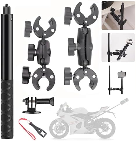 para Insta 360 x4 Accesorios,Soporte De Cámara,Rotación De 360 Grados,Abrazadera Doble,Aluminio,Estabilidad Doble,para Insta360 x4,x3,x2,para One RS,para Ace,Ace Pro