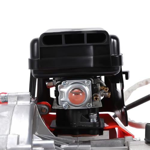 Knwigoe 49cc 2 Stroke Engine Air Cooled Single Cylinder Motor Manual/Electric Start Mini Bike Engine for Gas Scooters Mini Pocket Bikes