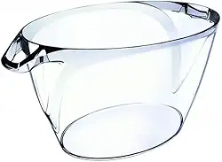 Balde De Gelo Oval Para Champagne | Em AcríLico Cristal 5 Litros | Champanheira Elegante Para Festas E CelebraçõEs Especiais