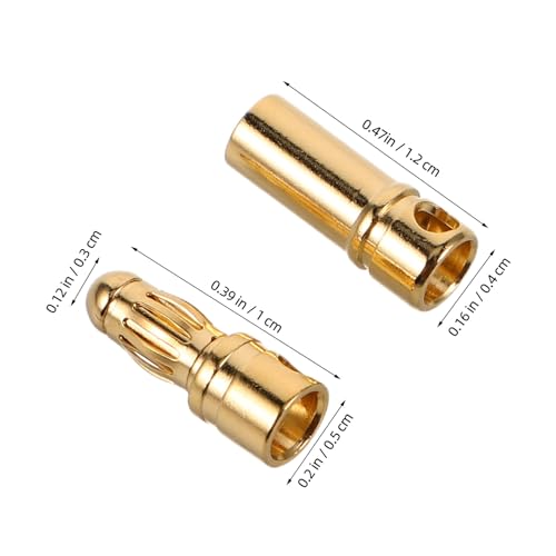 Conectores banana de 20 piezas tipo macho y hembra para altavoces y cables 2