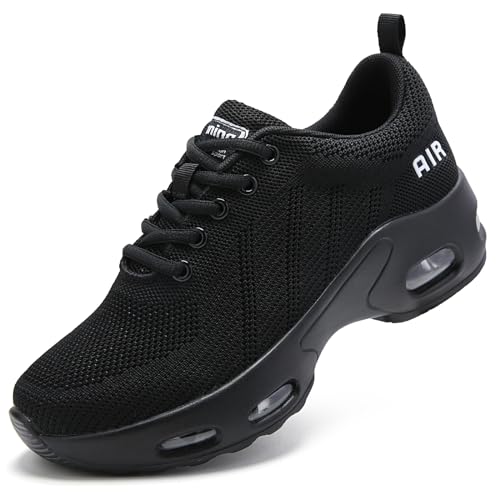 Trainers for Women Black Running Shoes Ladies Arch Support Memory Foam Plantar Fasciitis Orthopedic...