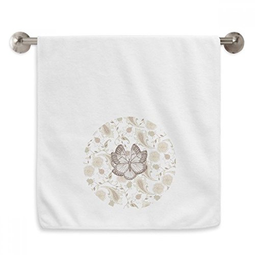 Serviette fleurs papillon rose pâle idée cadeau maison - 2