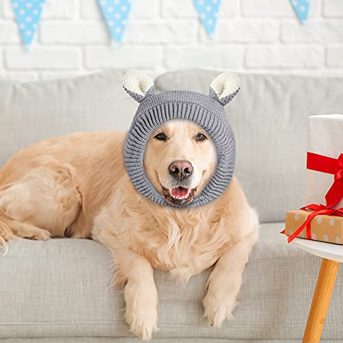 3 Pieces Cute Quiet Ears for Dogs Cute Dog Ear Muffs Warm Dog Knitted Hat Noise Protection Dog Grooming Earmuffs Pet… - Image 4