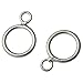 10pcs .925 Sterling Silver Closed Double Pendant Link Charm Connector Jump Ring 5mm / Findings / Bright