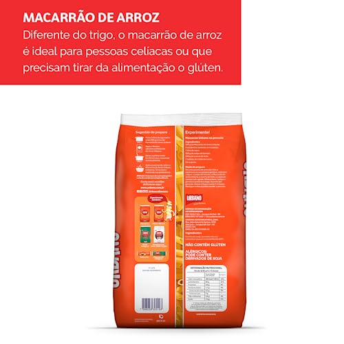 Urbano, Macarrão de Arroz, Pena, Zero Glúten - 500g