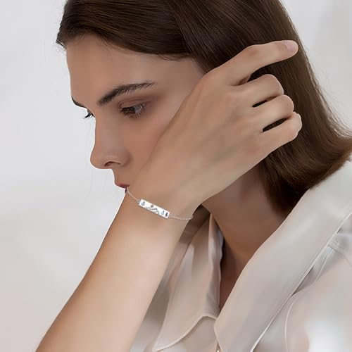 Image of AOBOCO Mustard Seed Bracelet 925 Sterling Silver Cross Bracelets Christian Faith Jewelry Gift for Women