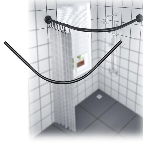 Tringle à rideau de douche d'angle télescopique pour rafraîchir votre coin bain et dressing