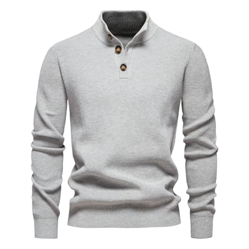 Suéter de cuello alto para hombre punto fino elegante de negocios