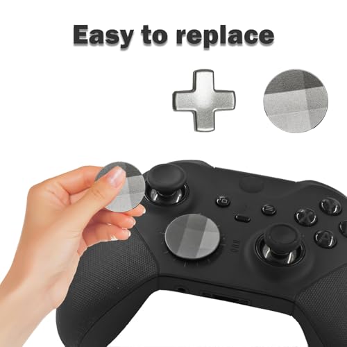 Image of 2Pcs Elite 2 D-pads Replacements for Xbox Elite Series 2 Controller, Magnetic D-pads Replacement Parts for Xbox One Elite Series 2 /Series 2 Core /Series 1 Controller, Metallic Cross-shaped D-pad(Silver)