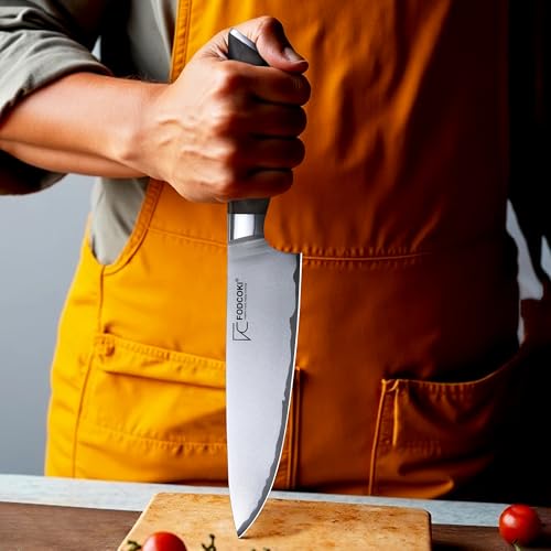 Japanese Kitchen Chef Knife 8 Inch Sharp Cutting Knife High Carbon Steel AUS10 with Ebony Wood Handle, Professional Chefs Knifes for Meat Vegetable