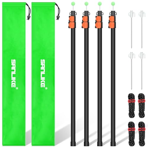 SANLIKE Telescopic Tarp Poles 37-97in Adjustable Canopy Poles 4-Pack