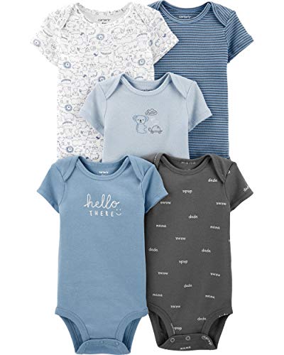 Carter's Baby Boys 5 Pack Bodysuit Set, Animal, 12 Months #TOP5