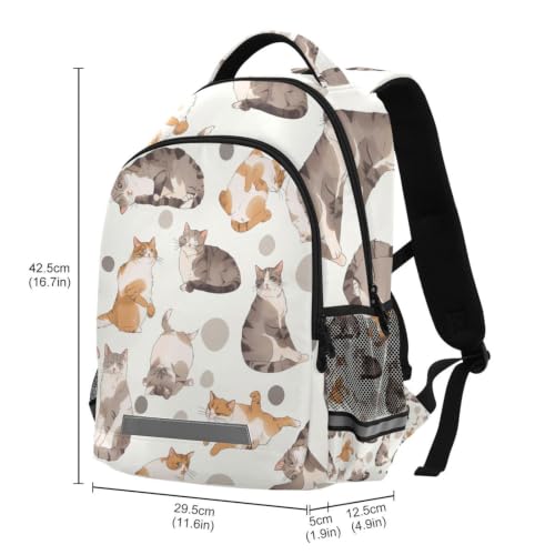 Sac à dos ecole chats mignons doodle étudiant cartable ados - 3