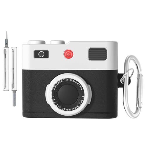 Capa protetora de silicone para AirPods Pro 3 para AirPods Pro 3, com kit de limpeza e chaveiro, preta