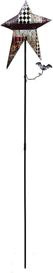 Outdoor Metal Halloween Yard Stake Signs, Haunted House Decor Halloween Lawn Yard Garden Decorations for Home School Office Party Favors Halloween Party Supplies (Halloween Star)