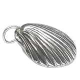 Charm de plata de ley con concha .925 x 1 Charms de concha de mar de ostra