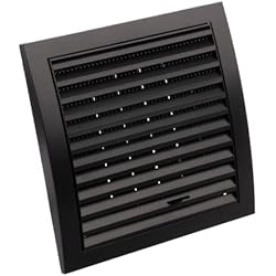 Rejilla Con Ventilador Para Chimenea Ø 125mm Rejilla para Ventilación - Rejilla de Ventilación Regulable con Protección contra Insectos - Plástico ABS Antracita
