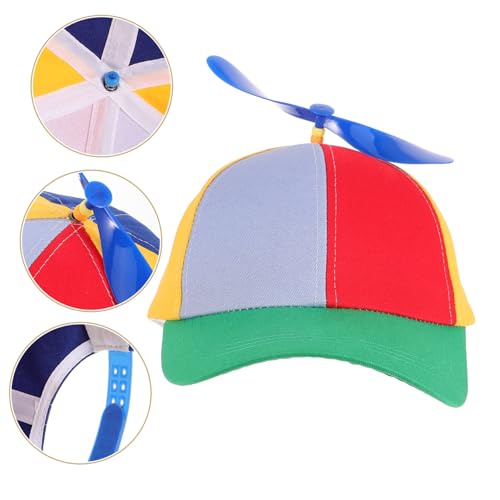 SAFIGLE Baseball Cap with Detachable Propeller Summer Sun Protection Hat for Outdoor Activities Design for Boys for Everyday Wear and Family Vacations Multi4