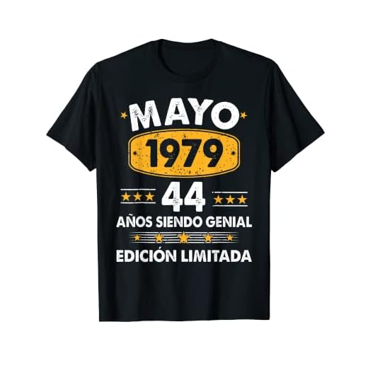 Hombre 44 Años Cumpleaños Regalo Hombre Mayo 1979 Mayo 44 Años Camiseta
