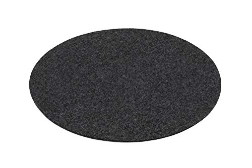 Rob&Raf Platzset Filz Tischset 2er Set (Auswahl Farbe) Waschbar Rund Ø40cm Premium Design Unterlage (Graphit) Cover