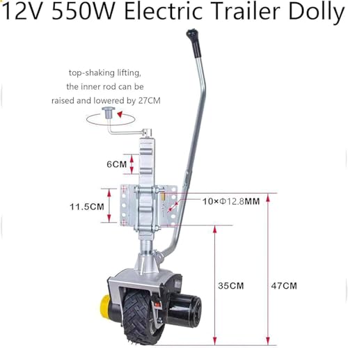 Elektrischer Anhänger-Wagenheber mit motorisiertem Rad, 5-7 m/min Geschwindigkeit, vorwärts/rückwärts für Boote und Camper