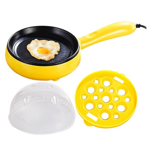 Poêle À Œufs,Cuiseur D'Œufs Électrique Compact - Poêle De Cuisine Multifonction Résistante À La Chaleur Pour Omelette Steak Petit Déjeuner Dîner Et Collations