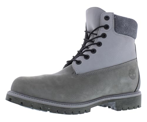 Image of Timberland Premium 6 Inch Lace Waterproof Boot Mens Shoes Size 11, Color: Medium Gray-Grey