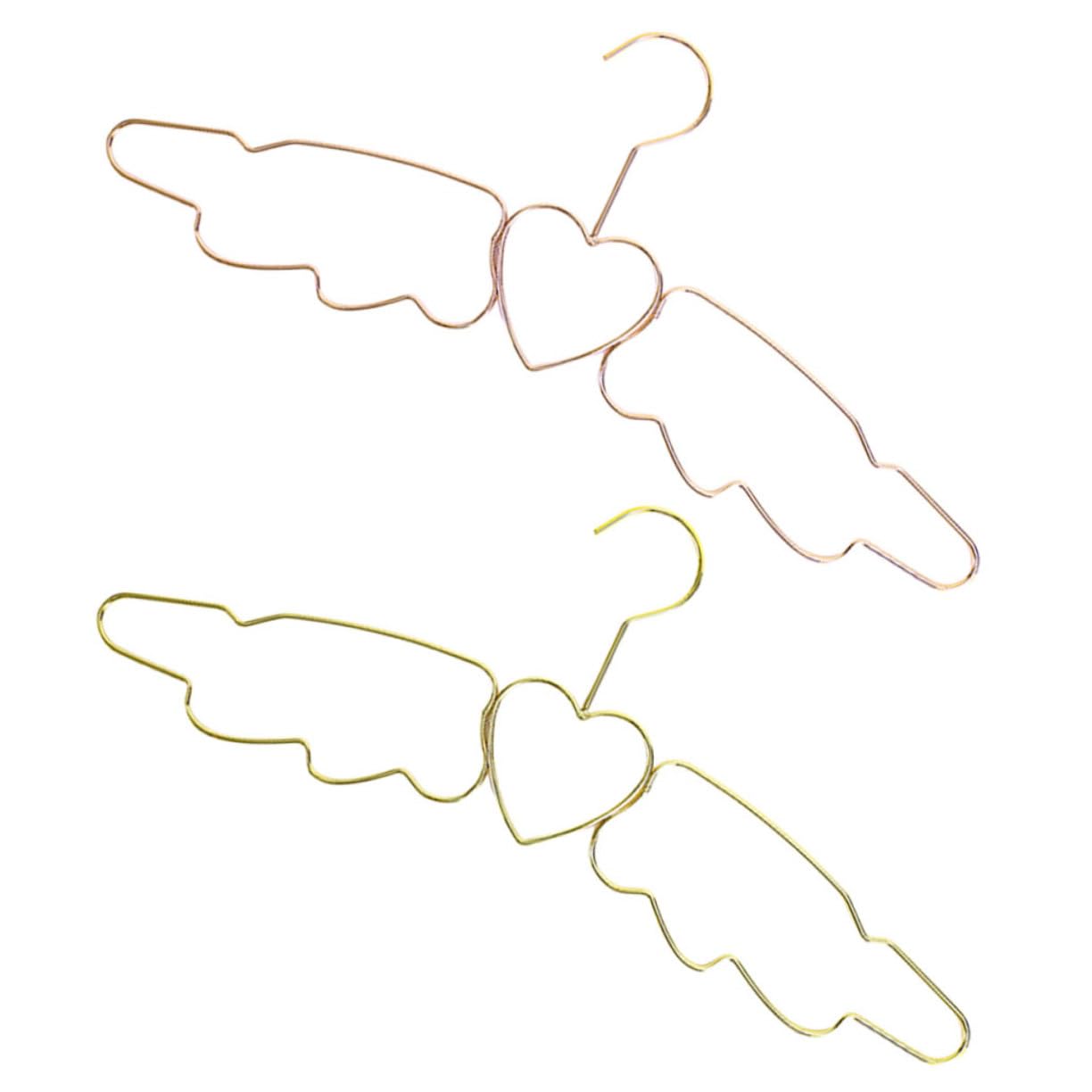 Unomor Metal Closet Hangers Heart Shape Clips Dress Hangers Hooks for Multiple Clothes Anti-Slip Design