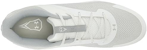 Under Armour Men's Command MC Low Lacrosse Shoe, (100) White/White/Mod Gray, 11 | Image 4