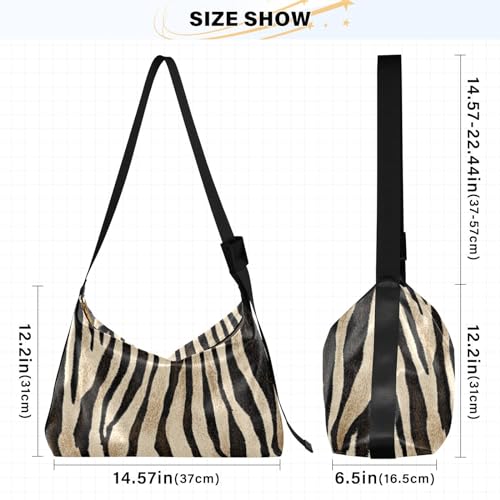 Bolso Tote Unisex Vintage ALAZA Estampado Cebra Grande miniatura 4