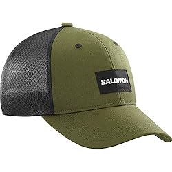 Salomon Trucker Gorra para Hombre y Mujer, Con Visera Curvada, Malla Suave y Transpirable, Protege del Sol, Estilo Casual, Gris, Medium/Large