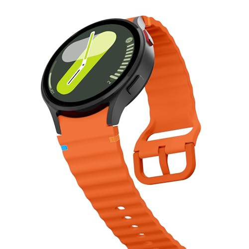 Image of WRIGSS Silicone Strap Compatible with Samsung Galaxy Watch 7 6 5 4 FE Original Style Wavy Smart Watch Straps For Men Women, 40mm 44mm Standard & Classic
