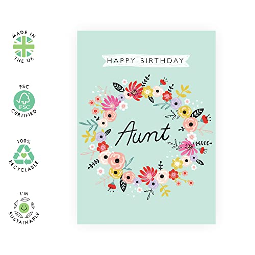 Central 23 Birthday Card For Aunt - Happy Birthday Auntie Greeting Cards - Lovely Gift For Her Women Female Aunty - Comes With Fun Stickers - Made In Uk #TOP1