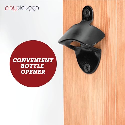 Image of Play Platoon Hook and Ring Toss Bar Game for Adults - Wood Toss Ring Game for Adults - Perfect Home, Basements, & Bar Gifts